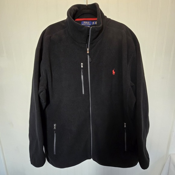 POLO Ralph Lauren Jacket Mens Size 1X Full Zip Black Gorpcore Performance Fleece - Picture 6 of 9
